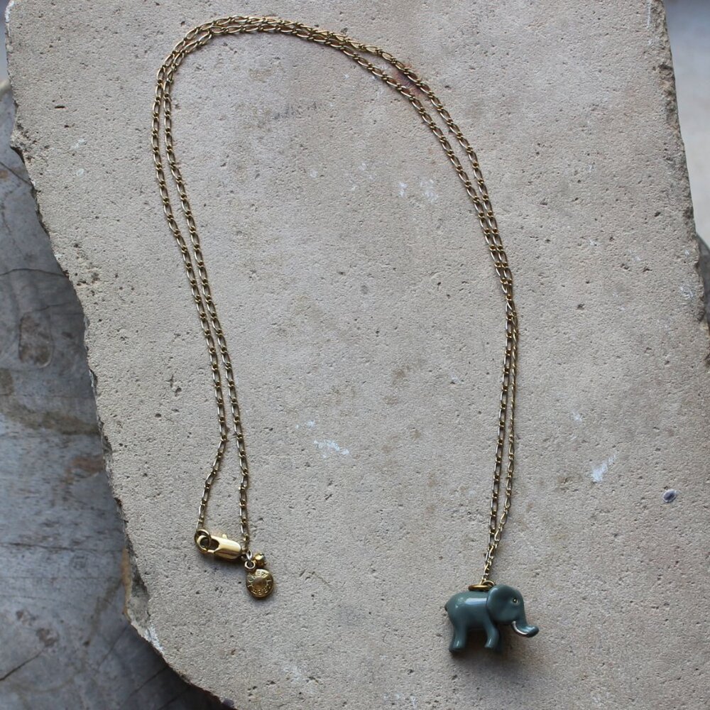 J. Crew Elephant Necklace